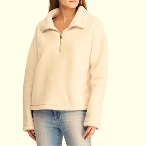 Lauren by Ralph Lauren Half-Zip Pullover Size XS Cream excellent condition